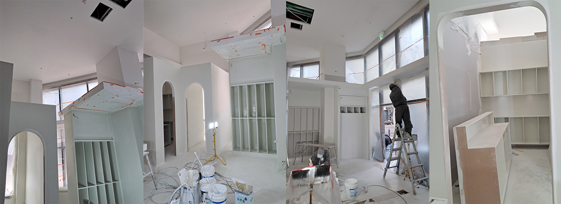 에이바미용실 인테리어 칠 마무리작업